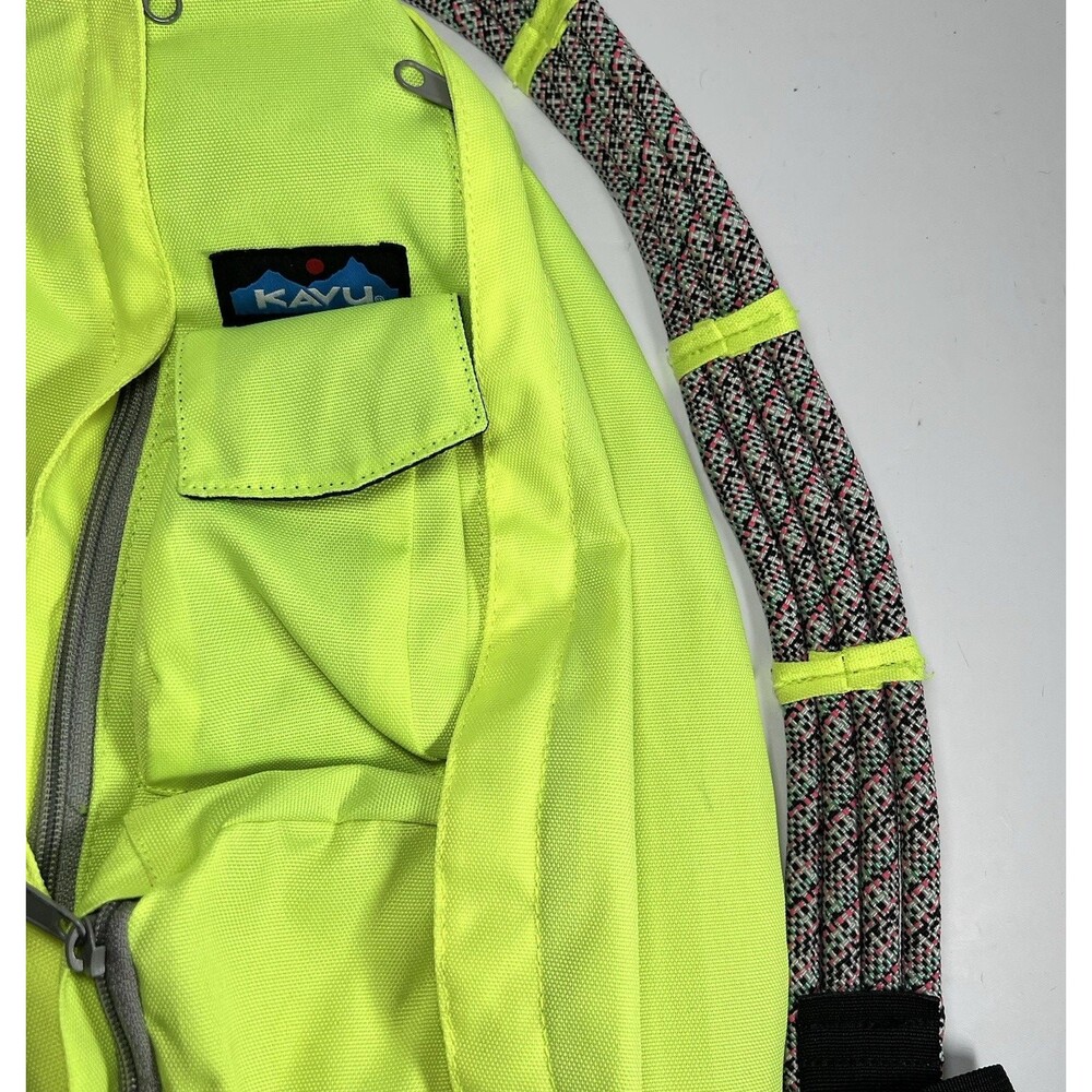 Kavu Rope Bag Neon Green Crossbody Sling Backpack Adjustable Strap - Picture 4 of 8